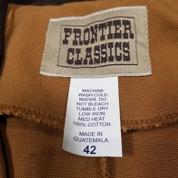Frontier Classics Jacket 42 Brown Rancher Coat Cotton Canvas Western 3 Button